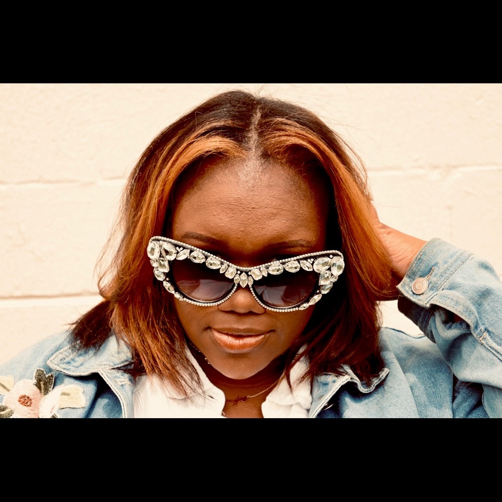 Cat eye Bling Sunglasses
